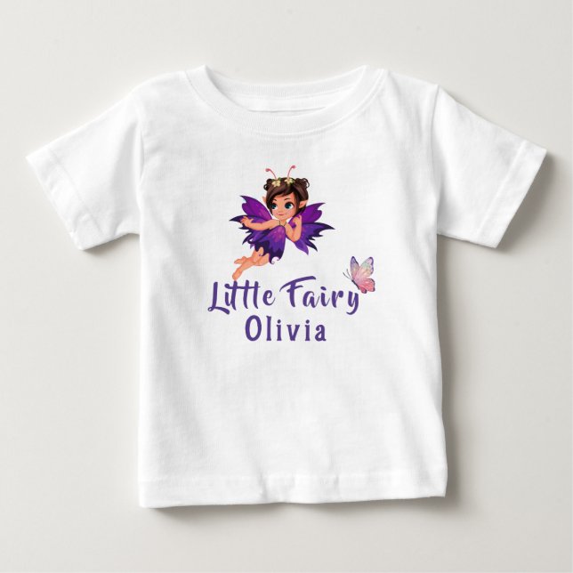 Fairy Enchanted Forest Girl en Birthday Baby T Shirt (Framsida)