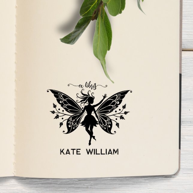 Fairy ex libris frimärke stämpel (Skapare uppladdad)
