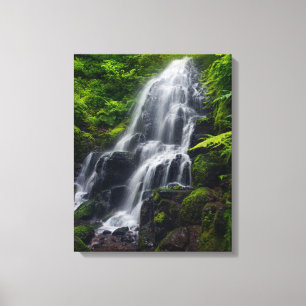 Fairy Falls Colombiaflodens kanjon Oregon. Canvastryck