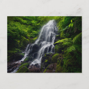 Fairy Falls Colombiaflodens kanjon Oregon. Vykort