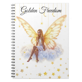 Fairy fantasy blonde Flickmoln sitta magisk Anteckningsbok