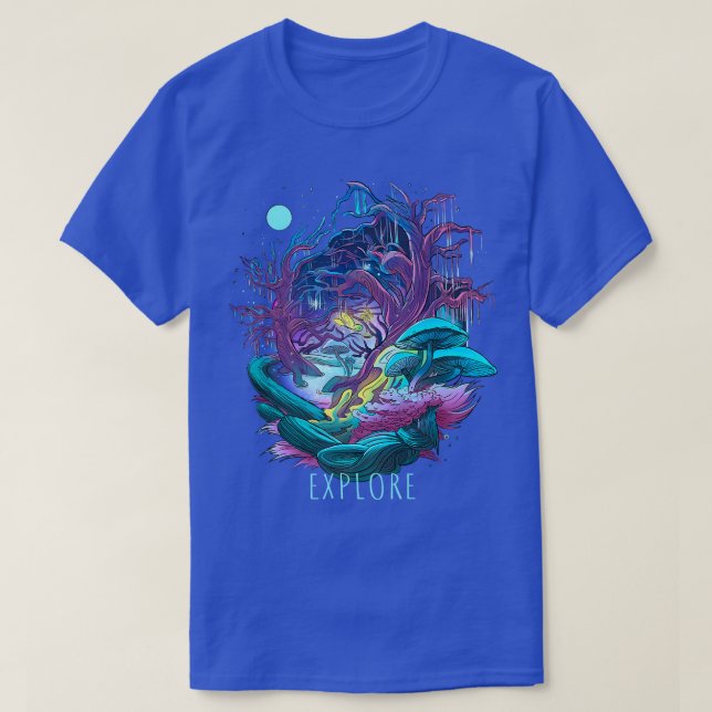 Fairy Fantasy Forest Mushroom Beautiful Nature Fun T Shirt (Design framsida)