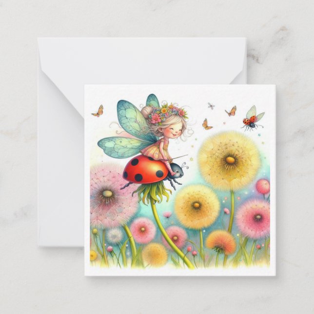 Fairy Fantasy Note Card Anteckningskort (Framsida)