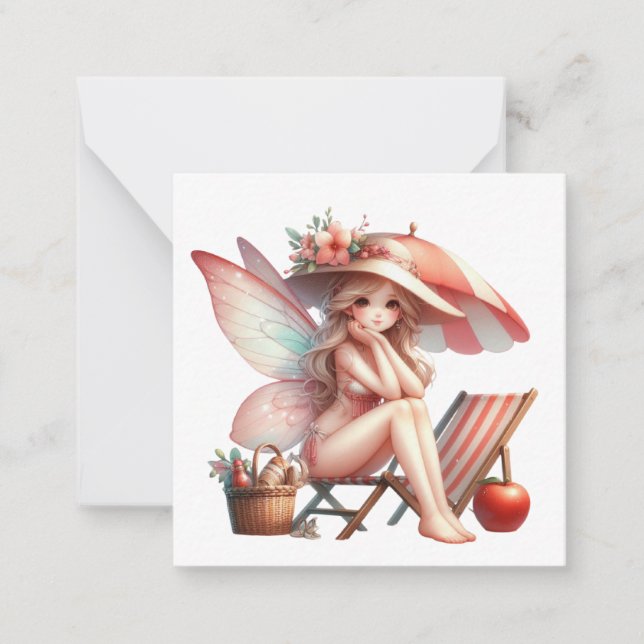 Fairy Fantasy Note Card Anteckningskort (Framsida)