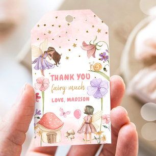 Fairy Favor Tags Enchanted Forest Girl Birthday Presentetikett