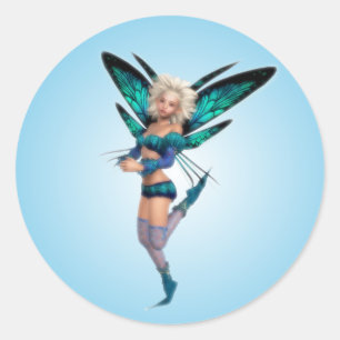 Fairy Finare Sticker Runt Klistermärke