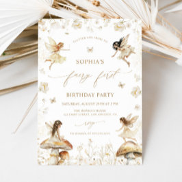 Fairy First Birthday Boho Inbjudningar