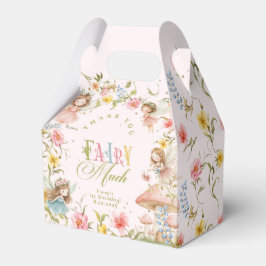 Fairy First Birthday Enchanted Garden Thank you Presentaskar