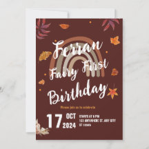 Fairy First Birthday Fall Boho Rainbow