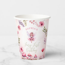 Fairy First Birthday Förstorad Forest Mushroom