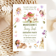 Fairy First Birthday Girl 1st Fairy Forest Magic