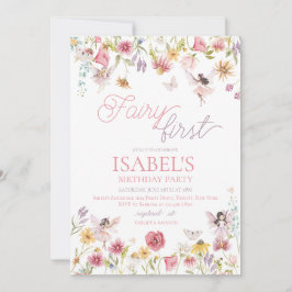Fairy First Birthday Inbjudningar
