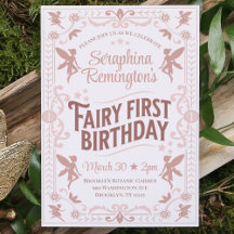 Fairy First Birthday Rosa Sweet Girls Bday Party