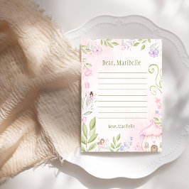Fairy First Birthday Time Capsule Note Card Inbjudningar