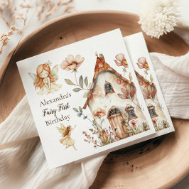 Fairy First Birthday Woodland Floral Pappersservett