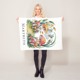 Fairy First Girl Födelsedagsfest Gift Fleecefilt