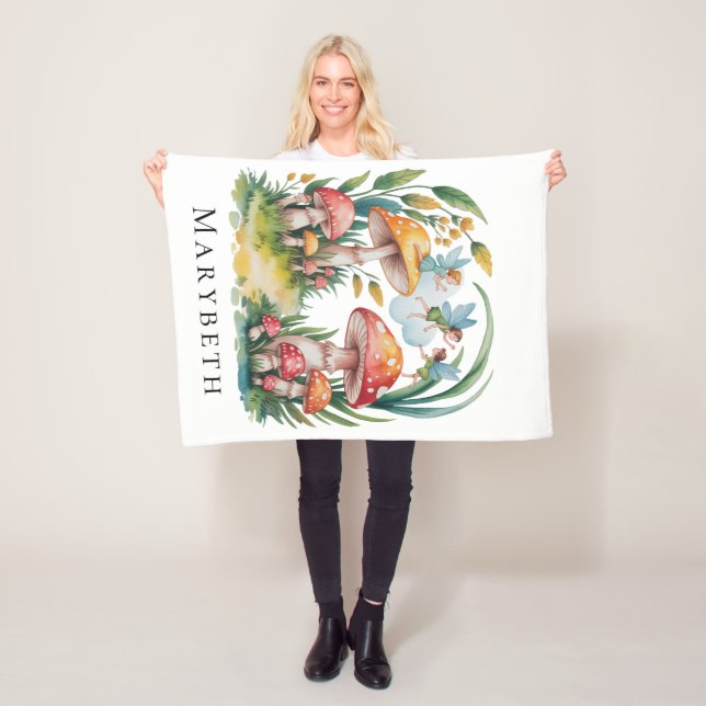 Fairy First Girl Födelsedagsfest Gift Fleecefilt (På plats)