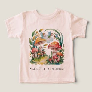 Fairy First Girl Födelsedagsfest T Shirt