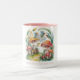 Fairy First Girl Födelsedagsfest Två-Tonad Mugg