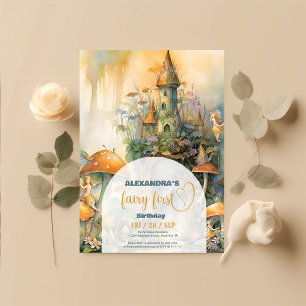 Fairy First Girl's 1st Birthday Inbjudningar