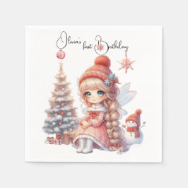 Fairy First Girl's 1st Birthday Pappersservett