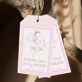 Fairy First Girl's 1st Birthday Party Tack Presentetikett