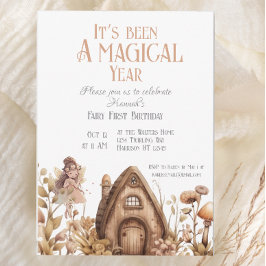 Fairy First Magic Boho Birthday Inbjudningar