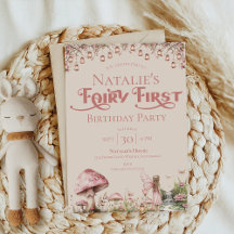 Fairy First Theme Girl's 1st Birthday Party Anpass