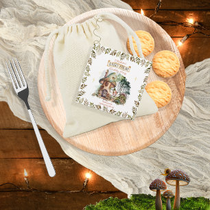 Fairy First Woodland Animals Mushroom 1 Birthday Gåvor Etiketter