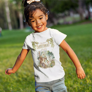 Fairy First Woodland Animals Mushroom 1 Birthday T Shirt