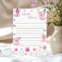 Fairy Floral Time Capsule Note Message Card Tack Kort
