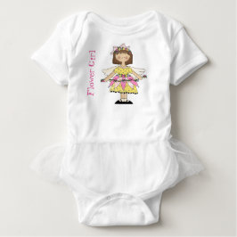Fairy Flower Girl One Biet Tutu Bodykostym Tee Shirt