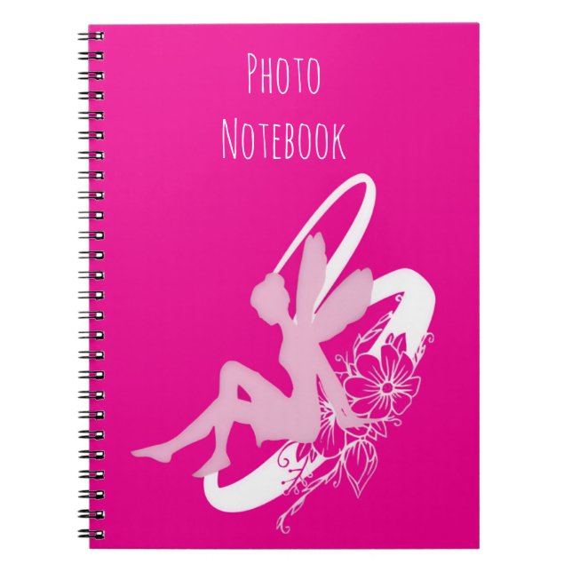 Fairy Flower Spiral Photo Notebook Anteckningsbok (Framsidan)