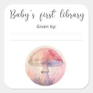Fairy fly agaric - Baby först bibliotek Fyrkantigt Klistermärke
