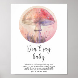Fairy fly agaric - säg inte baby poster