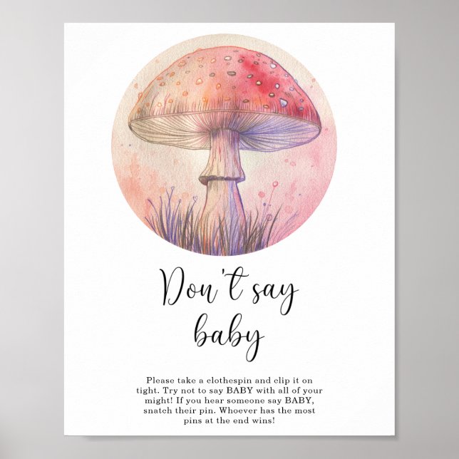 Fairy fly agaric - säg inte baby poster (Framsidan)