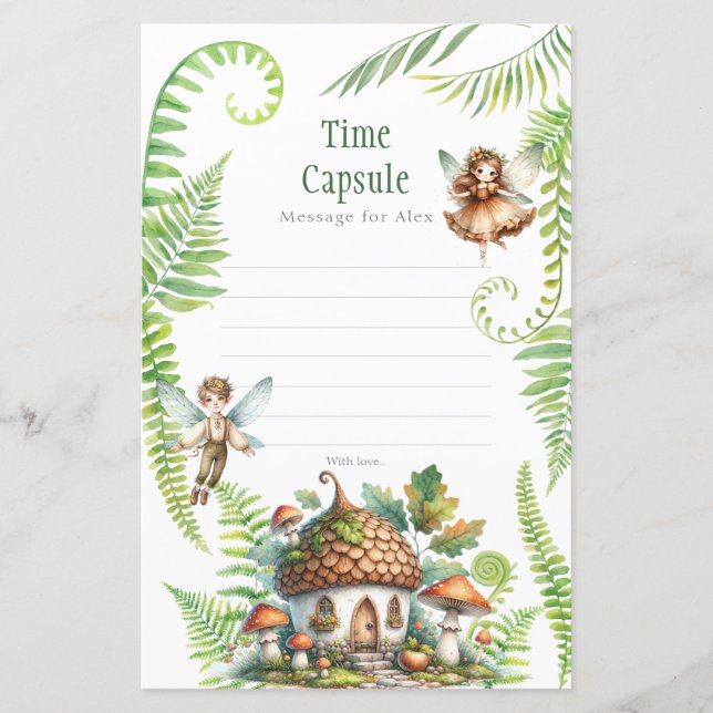 Fairy Forest Gender Neutral Birthday Time Capsule (Framsida)