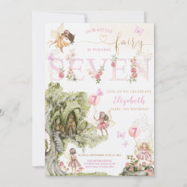 Fairy Forest Girl Birthday Inbjudningar