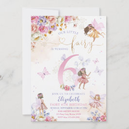 Fairy Forest Girl Birthday Magic Inbjudningar