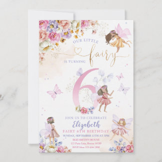 Fairy Forest Girl Birthday Magic Inbjudningar