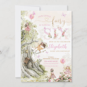 Fairy Forest Girl Birthday Magic Inbjudningar