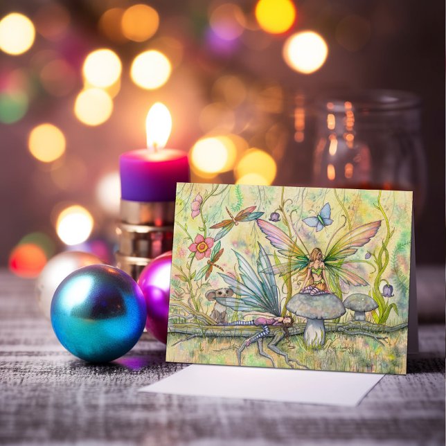 Fairy Friends Cute Fantasy Illustration Kort (Skapare uppladdad)