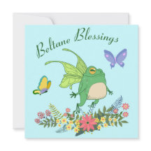 Fairy Frog Beltane Blessings Wicca Sabbat