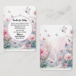 Fairy Garden Baby Shower Bokar för Baby Tilläggskort