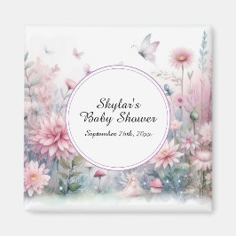 Fairy Garden Baby Shower Magnet