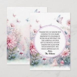 Fairy Garden Baby Shower Tack Kort