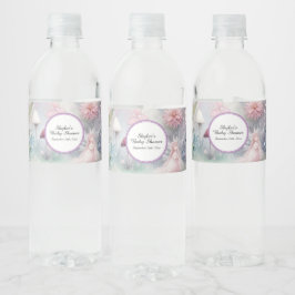 Fairy Garden Baby Shower Vattenflaskor Etikett