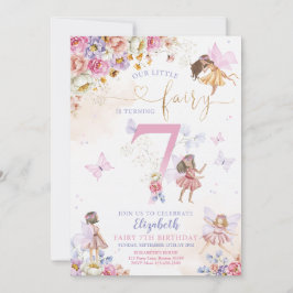Fairy Garden Birthday Inbjudningar