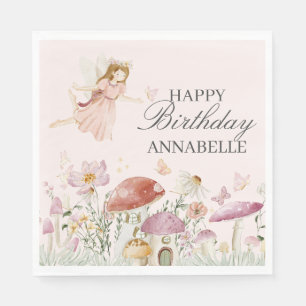 Fairy Garden Birthday Napkin Party Decor Favor Pappersservett