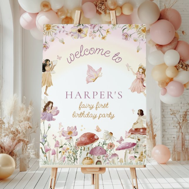 Fairy Garden Birthday Välkommen Poster (Skapare uppladdad)